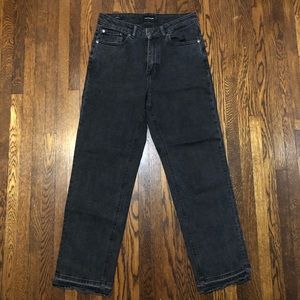 Frank & Oak Patti Straight Jeans in Faded Black